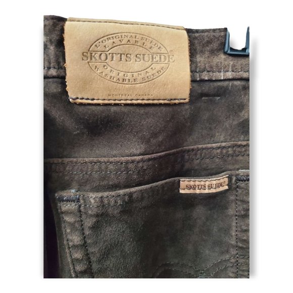 Skotts Suede Brown Pants Washable Suede Size 30 - Picture 5 of 8